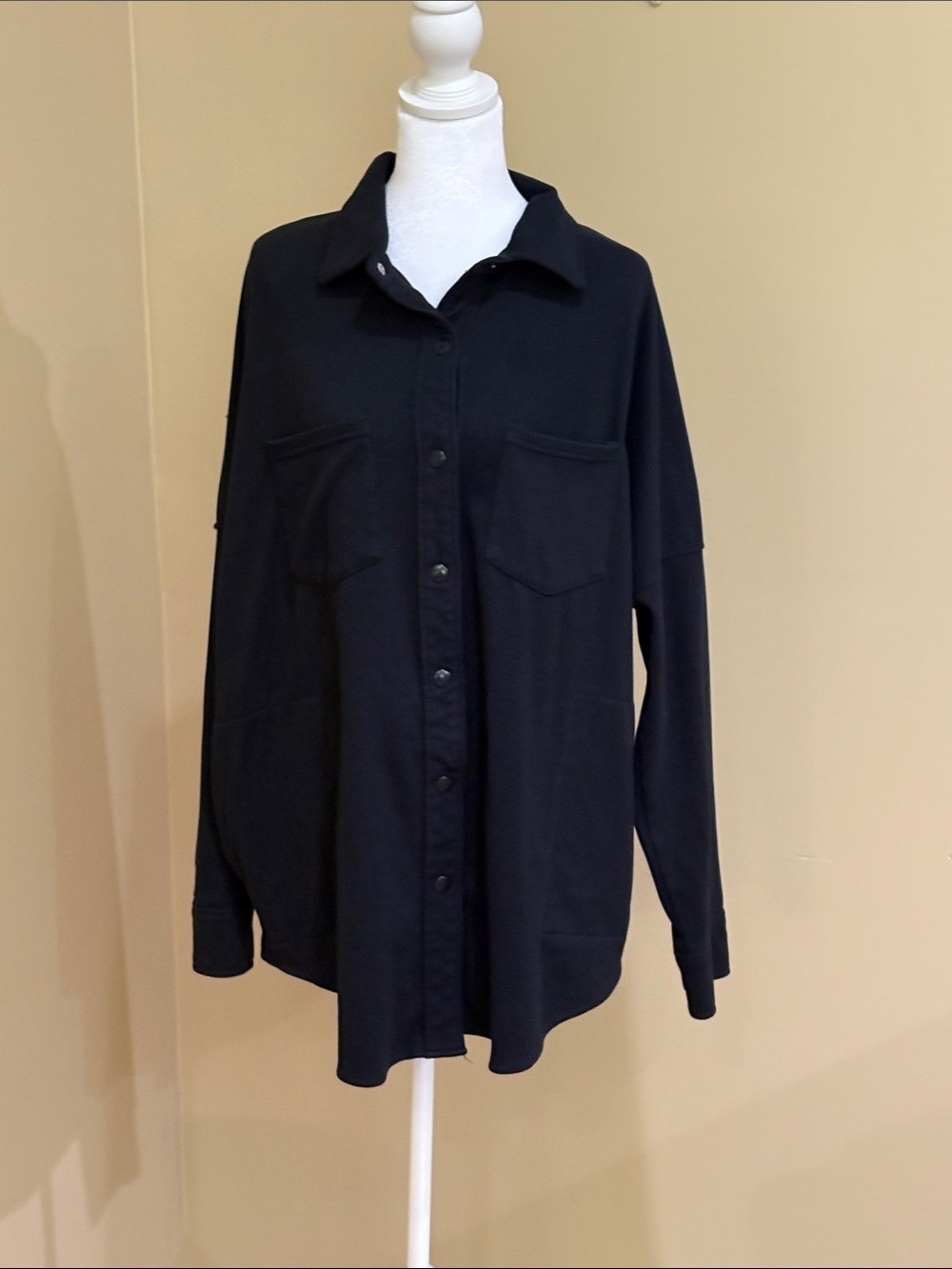 Mondetta Black Soft Snap up  Overshirt Jacket size XXL